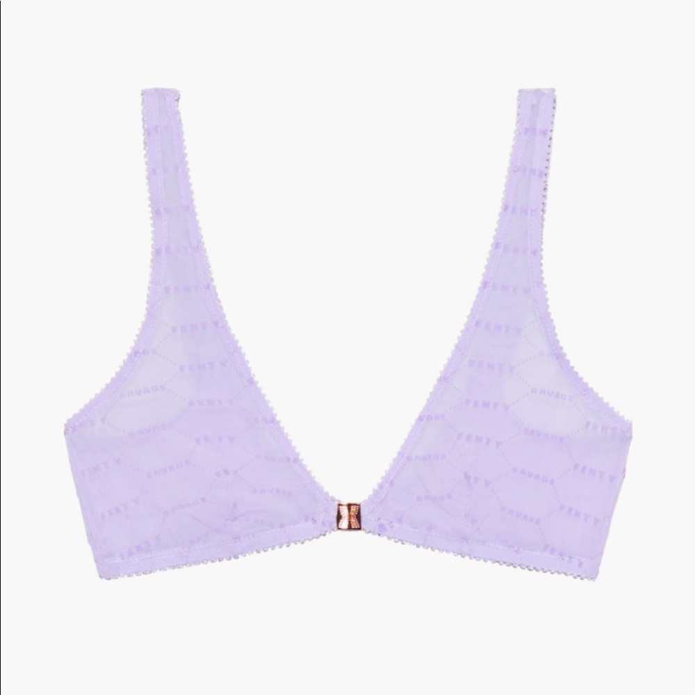 FLOCKED LOGO BRALETTE